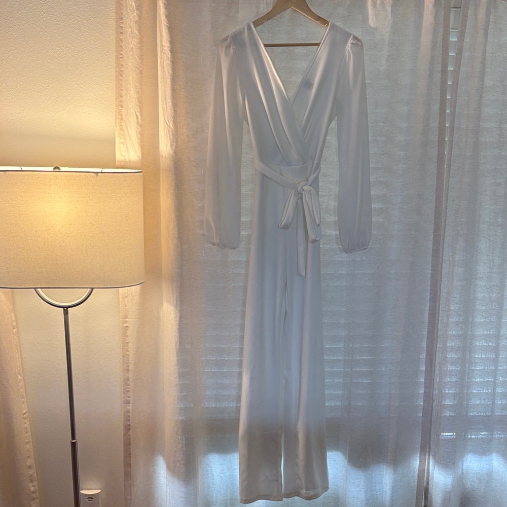 Windsor White Wrap Jumpsuit